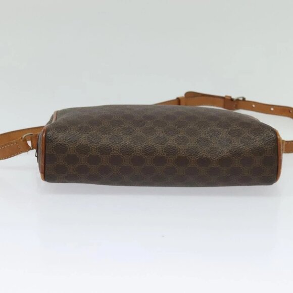 CELINE Macadam Canvas Shoulder Bag PVC Brown Gold Auth BA2444 - Picture 7 of 16